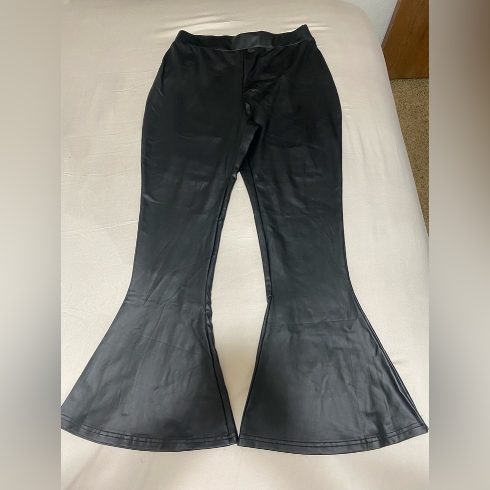 Cute leather bell bottoms